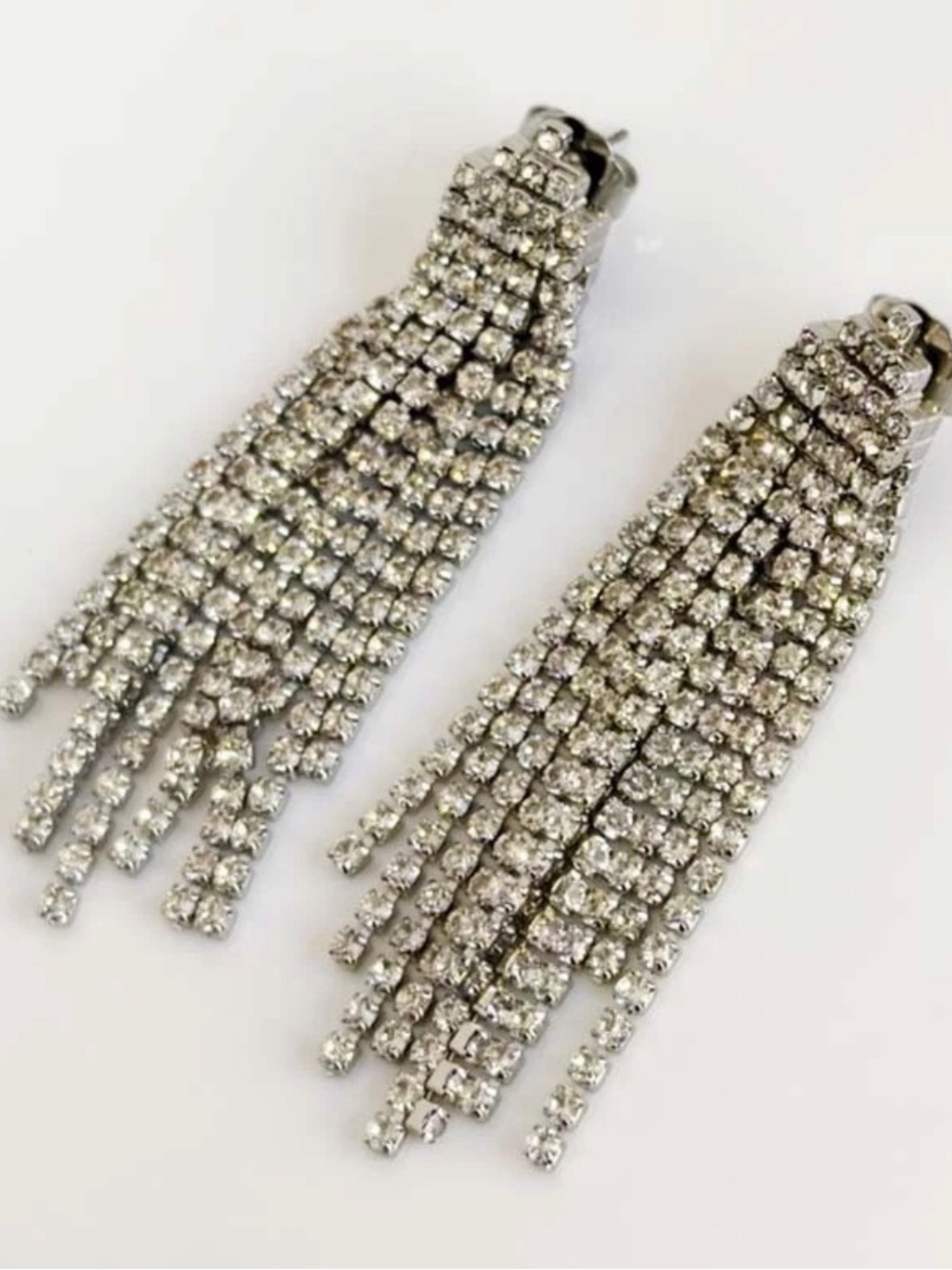 Clare V Layered Stone Statement Earrings - Clear Original: $95 - Picture 4 of 11